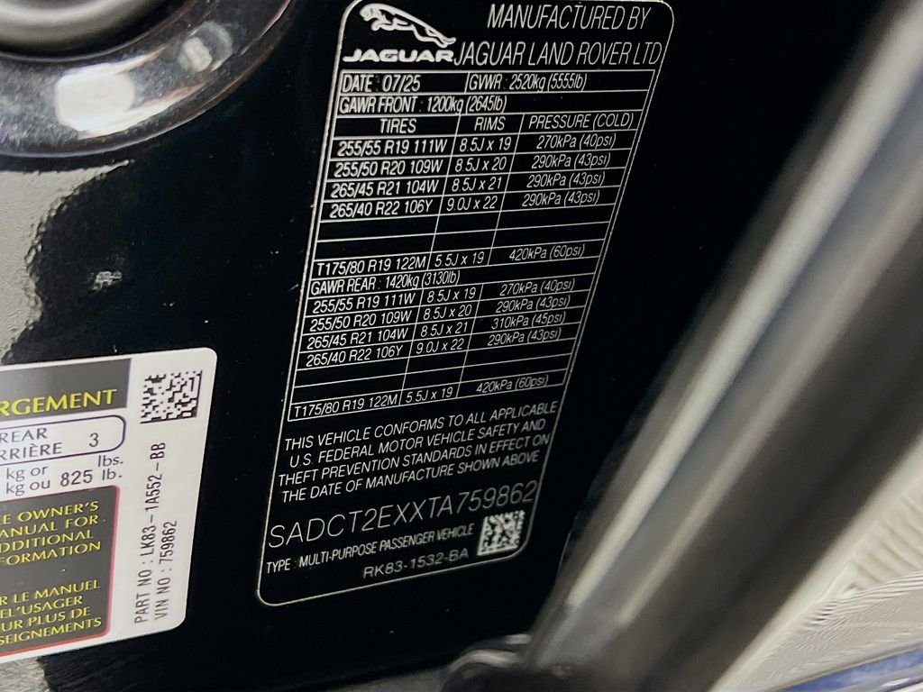 Certified Used 2026 Santorini Black Metallic Jaguar P250 R-Dynamic S image 34