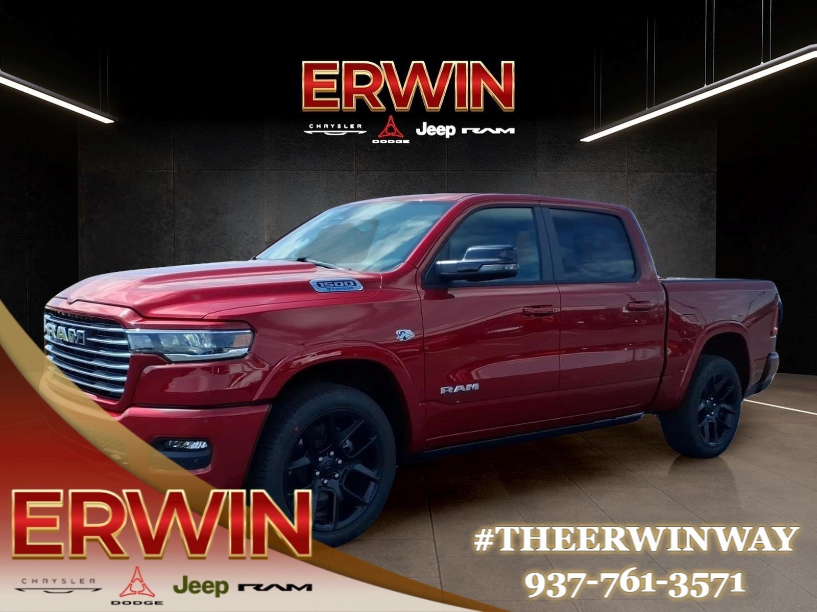 New 2027 Molten Red Pearl-Coat Exterior Paint RAM Laramie image 3