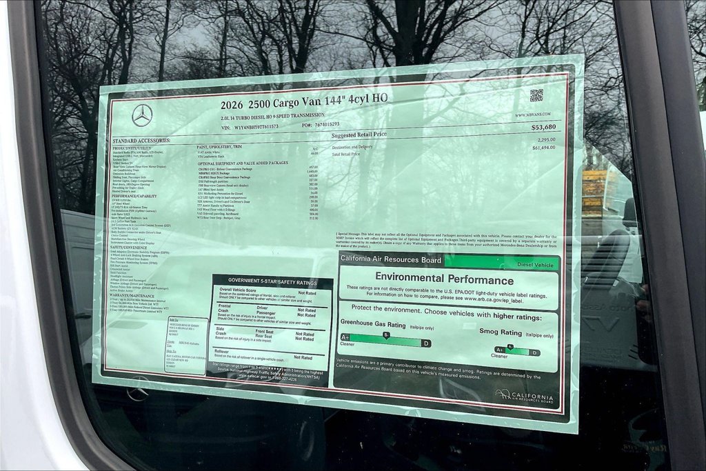 2026 Mercedes-Benz Sprinter Cargo Van Base - Photo 12