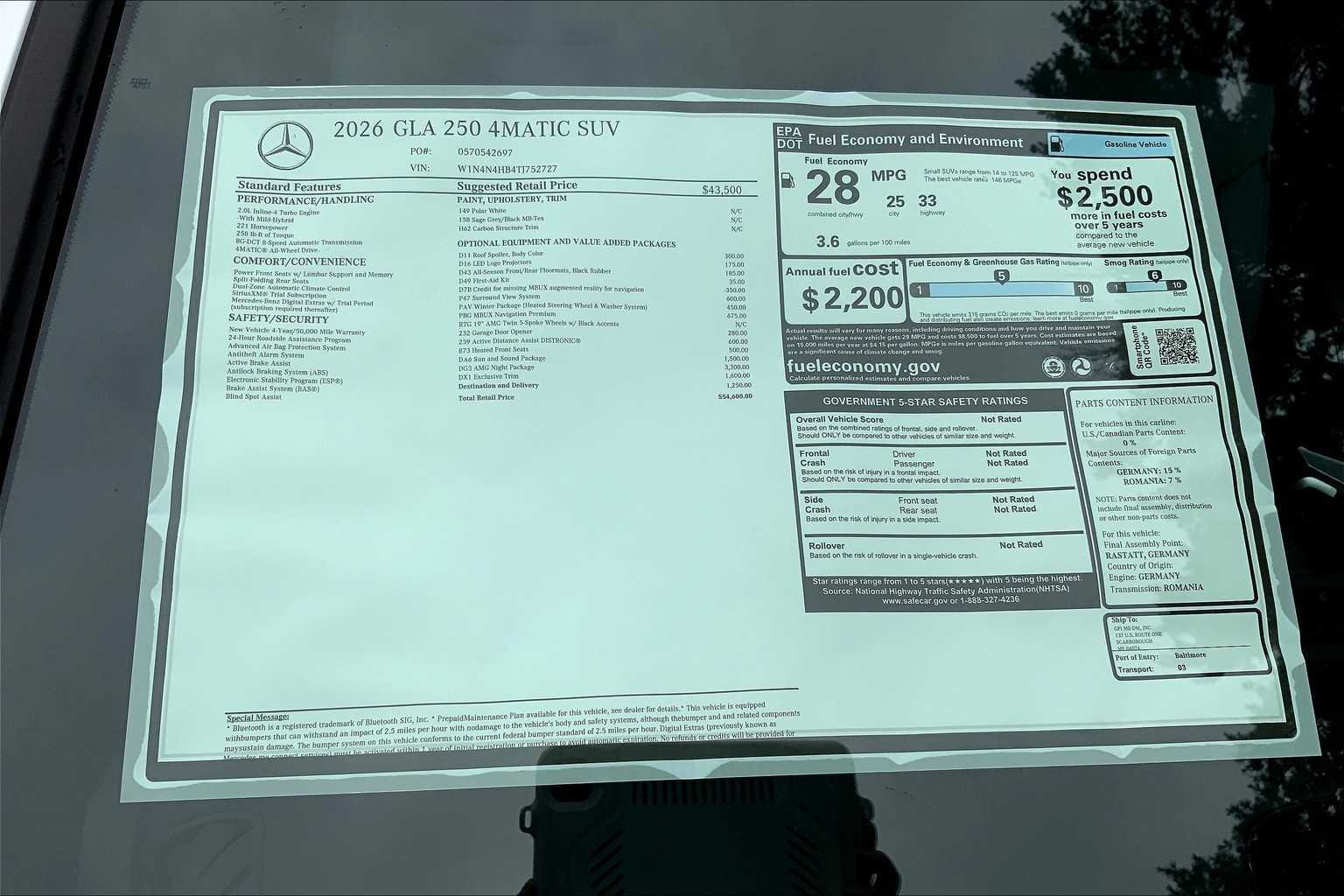 Certified Used 2026 Polar White Mercedes-Benz GLA 250 image 26