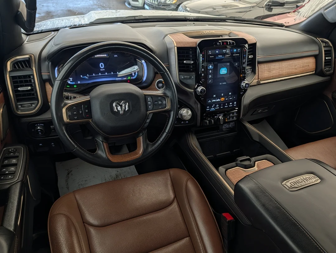 Used 2023 White RAM Limited Longhorn - - 4x4 - Trailer Tow Group - Panoramic Sunroof - 5.7L HEMI eTorque V8 & More! image 25