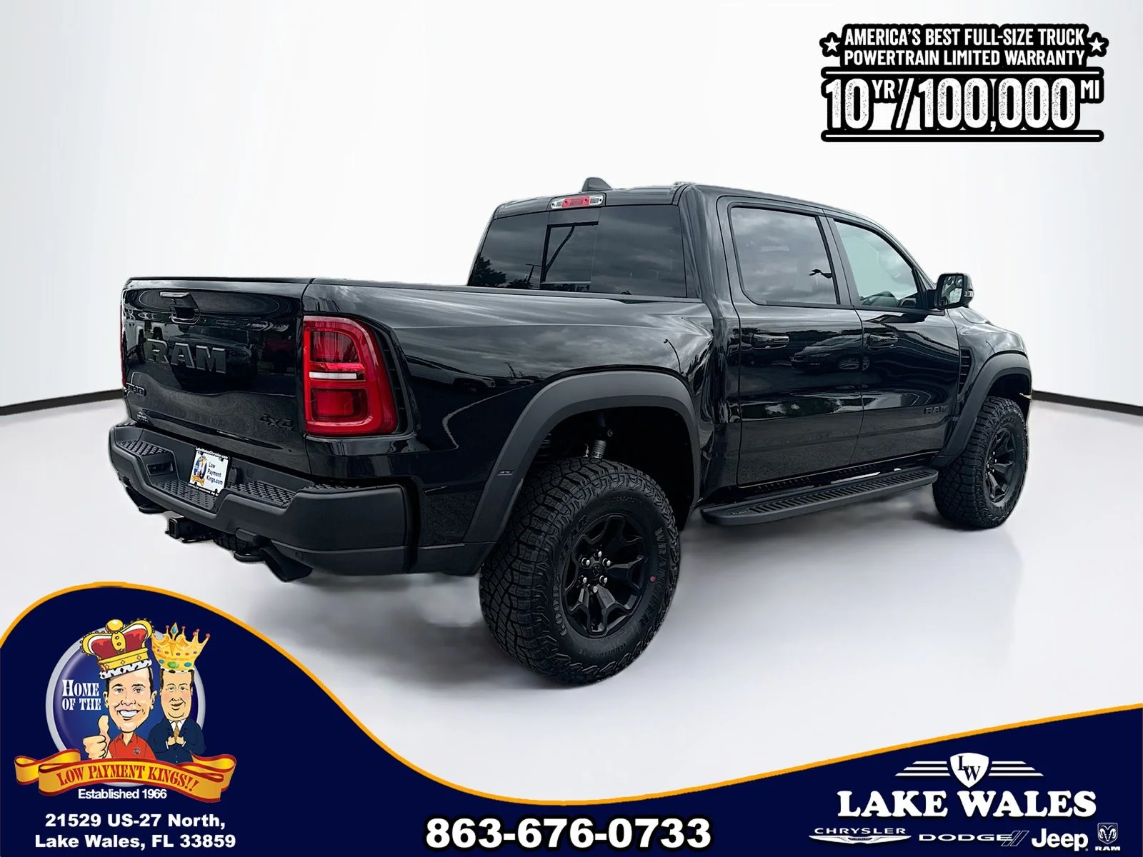 New 2026 Diamond Black Crystal Pearl-Coat Exterior Paint RAM  image 6