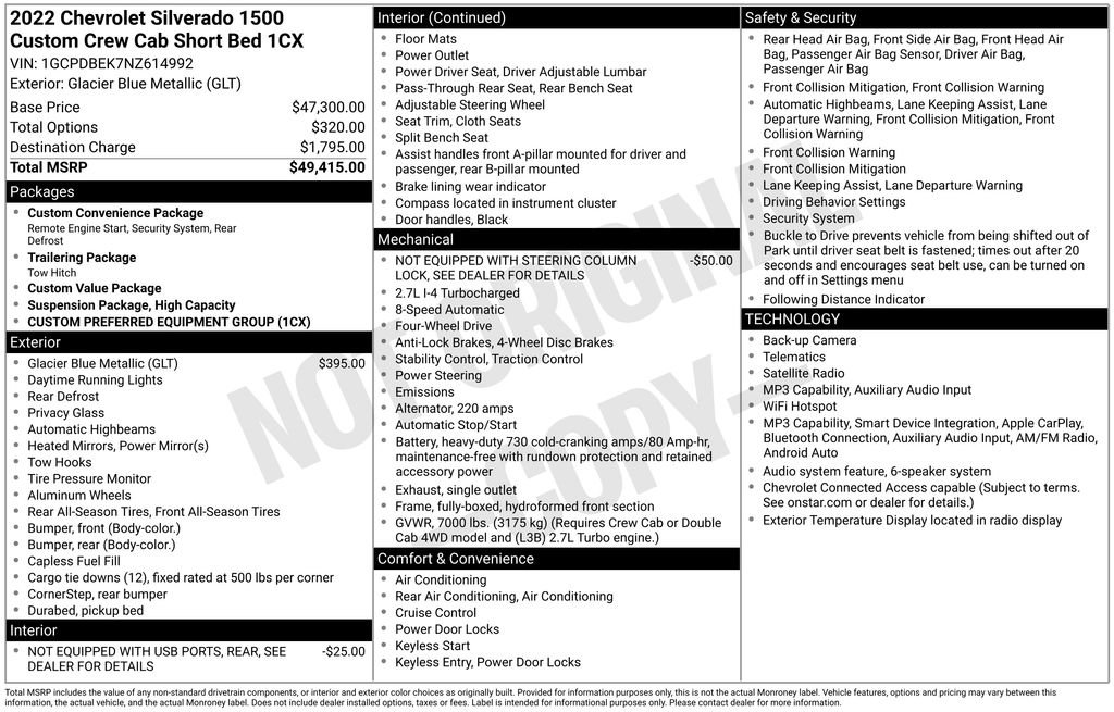 Used 2022 Glacier Blue Metallic Chevrolet Custom image 40