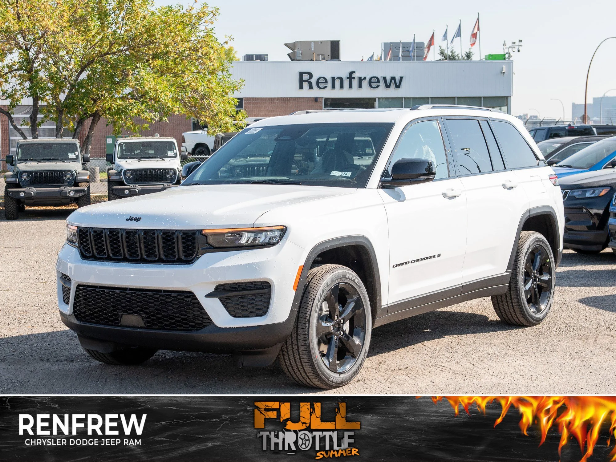 New 2025 White Jeep Altitude* 4x4, Sunroof, Heated Leather, Wireless Charging Pad image 1