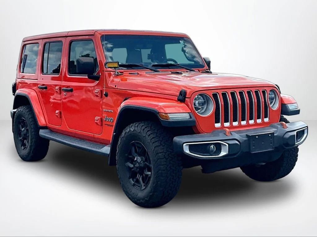 Used 2018 Orange Jeep Unlimited Sahara image 12