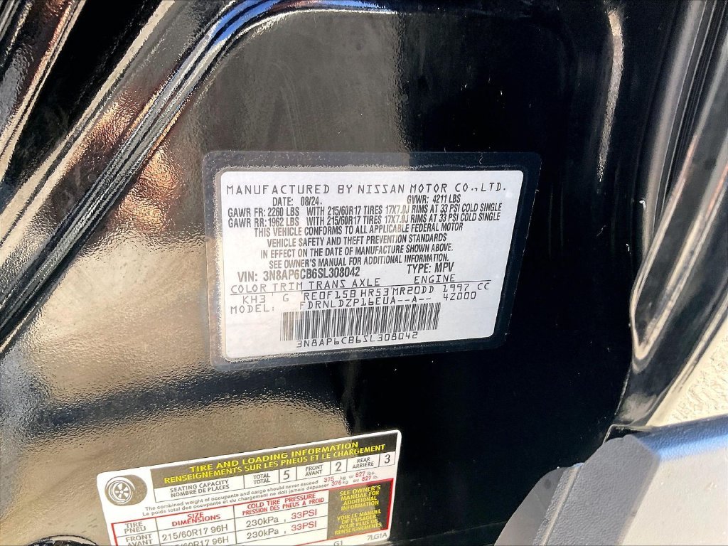 Used 2025 Super Black Nissan SV image 29