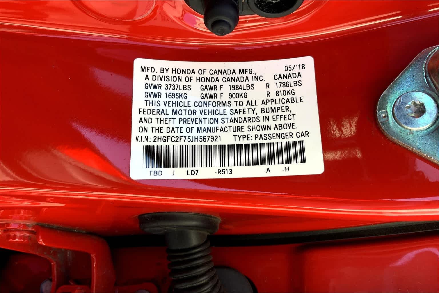 Used 2018 Rallye Red Honda EX image 33