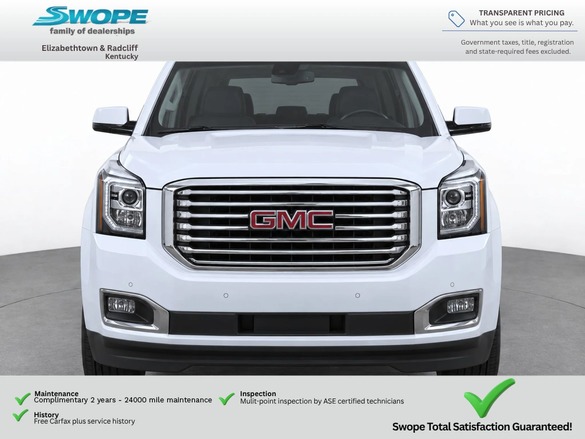 Used 2017 GMC Yukon SLT with VIN 1GKS2BKC2HR377365 for sale in Elizabethtown, KY