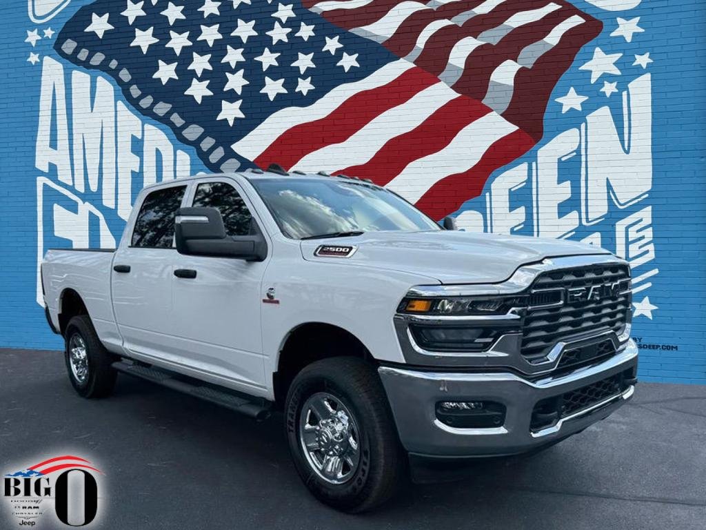 New 2025 Bright White Clear-Coat Exterior Paint RAM Tradesman Crew Cab 4x4 6