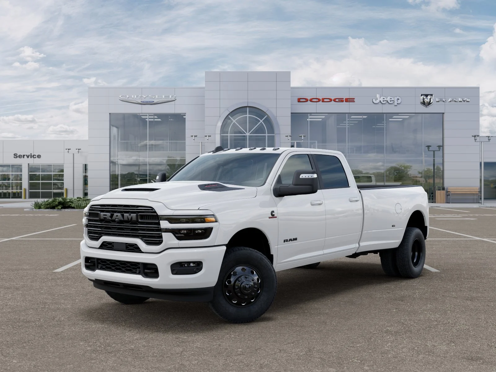 New 2026 Bright White Clear-Coat Exterior Paint RAM Laramie image 28