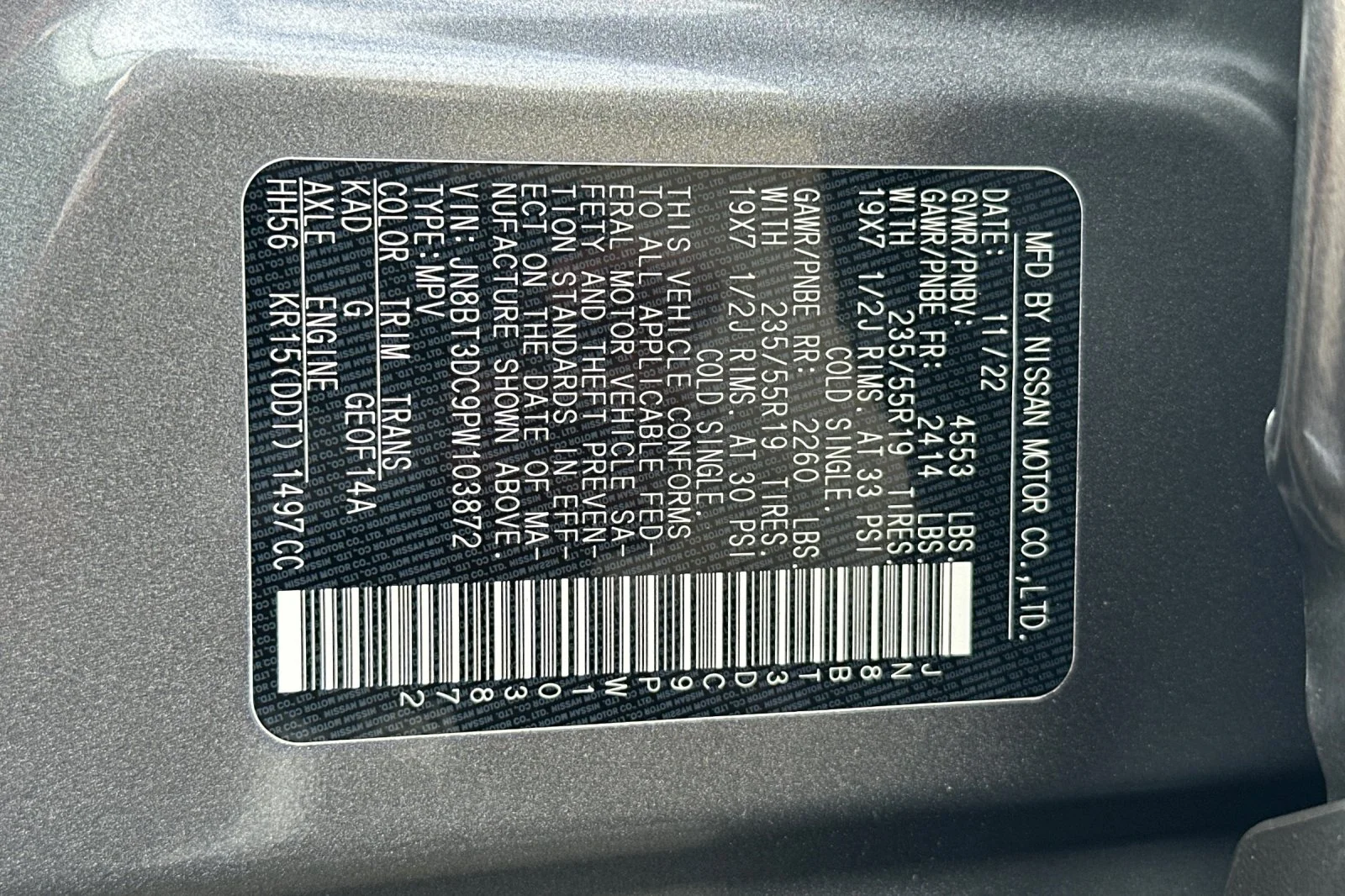 Used 2023 Gray Nissan Platinum image 28