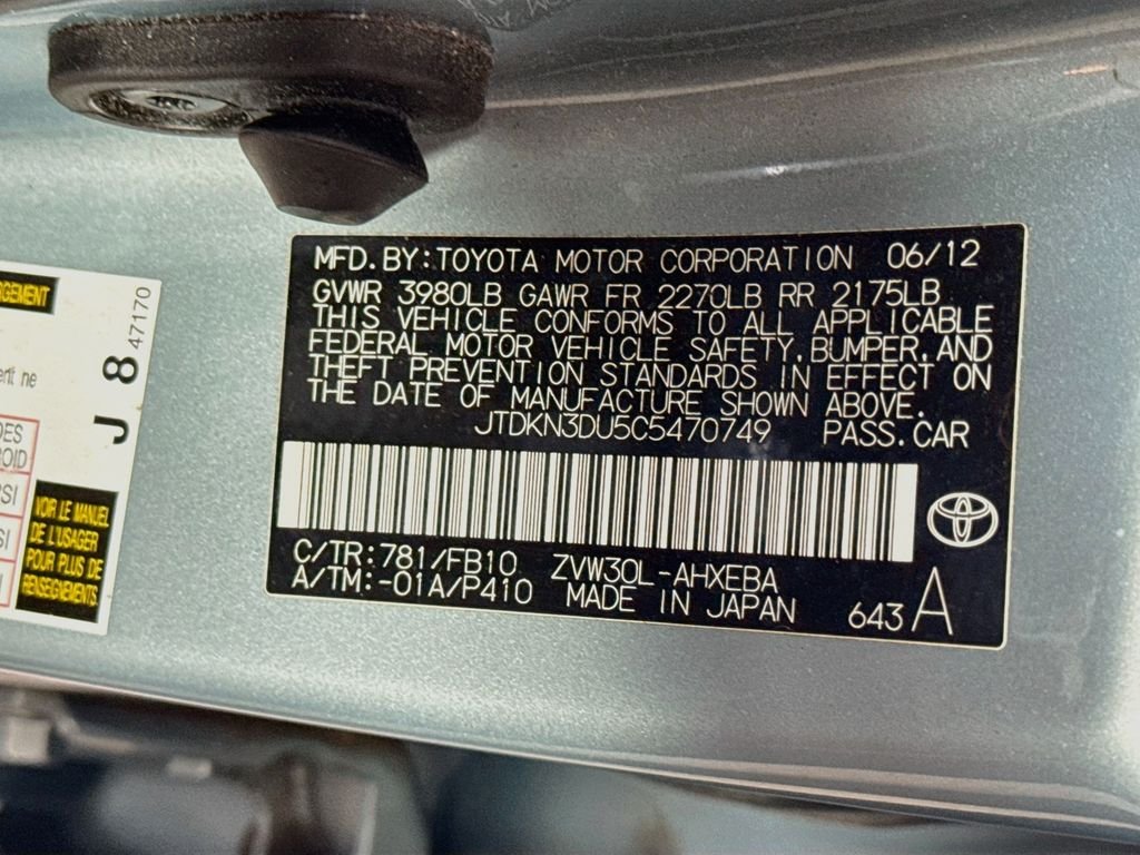 Used 2012 Sea Glass Pearl Toyota Two image 28