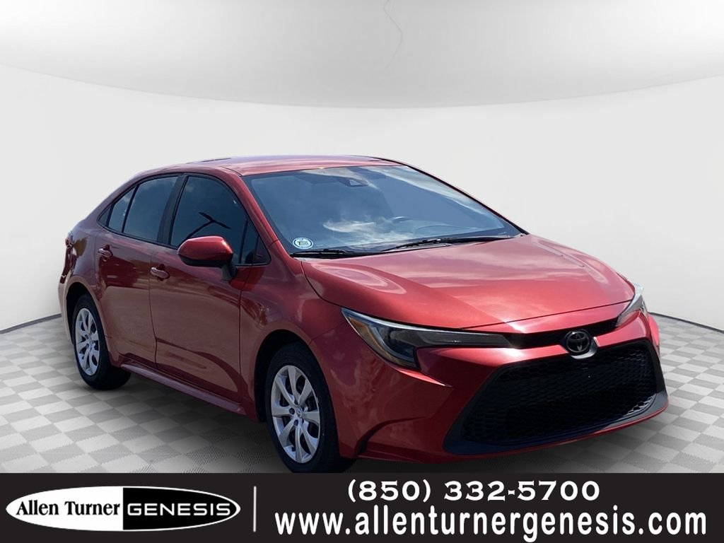 Used 2021 Red Toyota LE image 1
