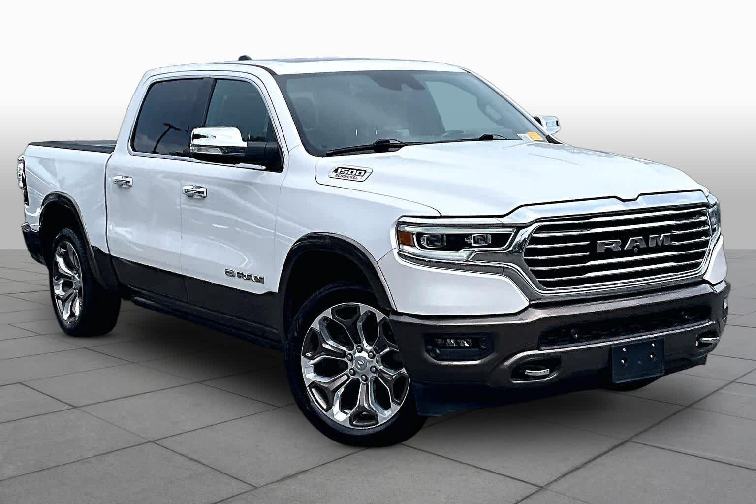 Used 2021 Ivory White Tri-Coat Pearlcoat Ram Longhorn image 3