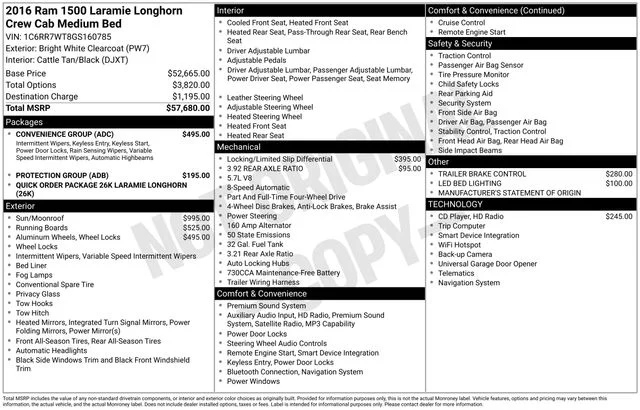 Used 2016 White Ram Laramie Longhorn image 14