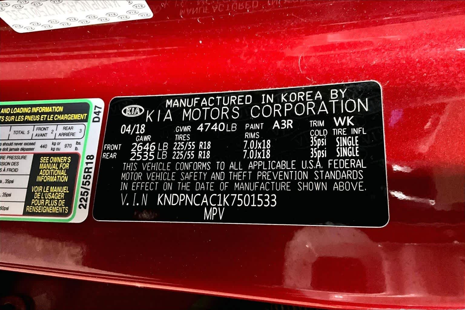 Used 2019 Hyper Red Kia EX image 33