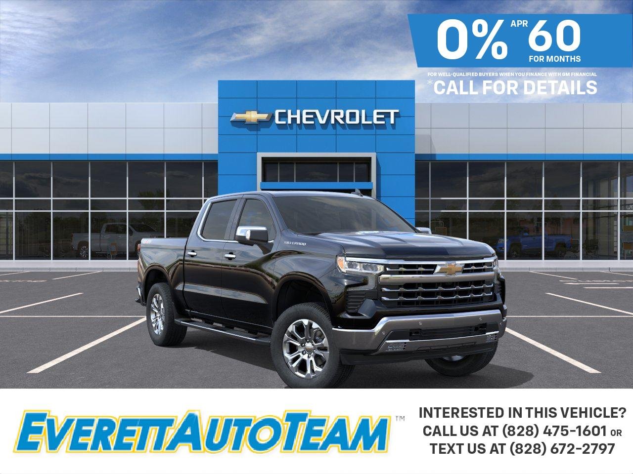 Black 2026 Chevrolet Silverado 1500 Pickup Truck Four-Wheel Drive Automatic