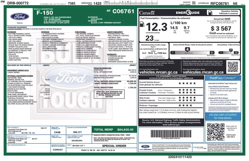 1FTFW5L80RFC06761
