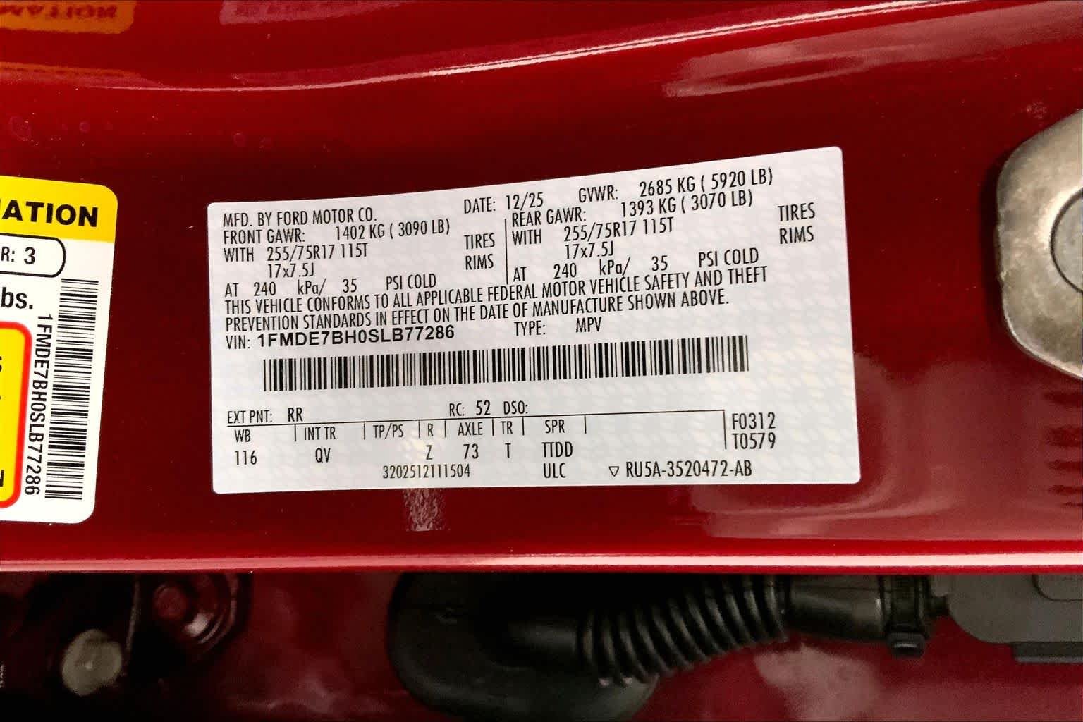 New 2025 Ruby Red Metallic Tinted Clearcoat Ford Big Bend® image 20