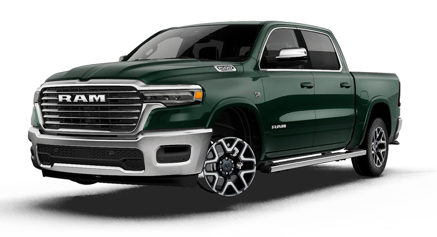 New 2027 Serrano-Green Metallic Exterior Paint RAM Laramie Crew Cab 5