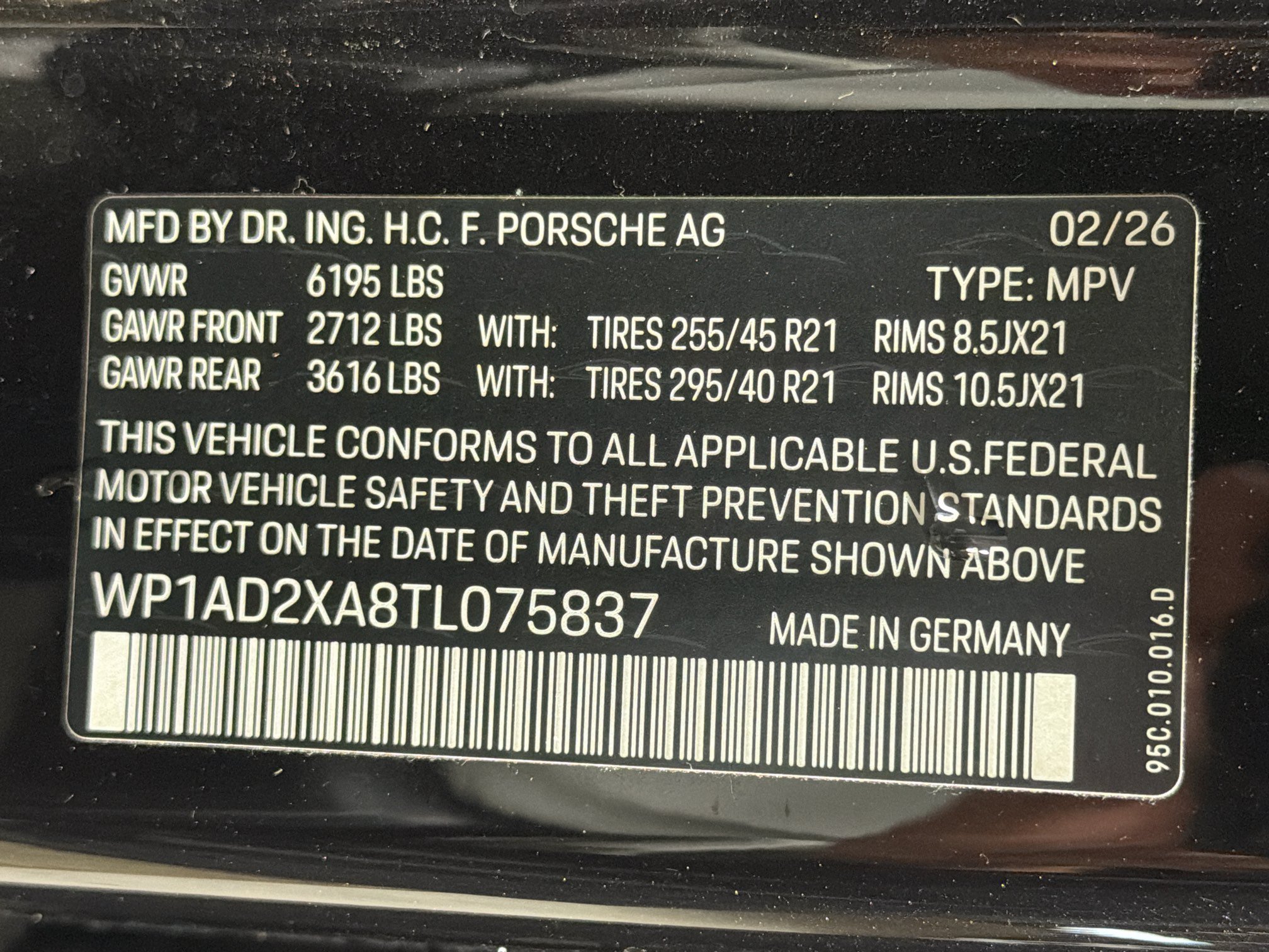 Certified Used 2026 Jet Black Metallic Porsche Electric image 45