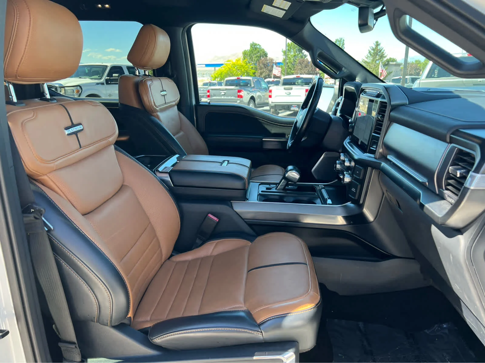Used 2021 Star White Metallic Tri-Coat Ford Platinum image 17