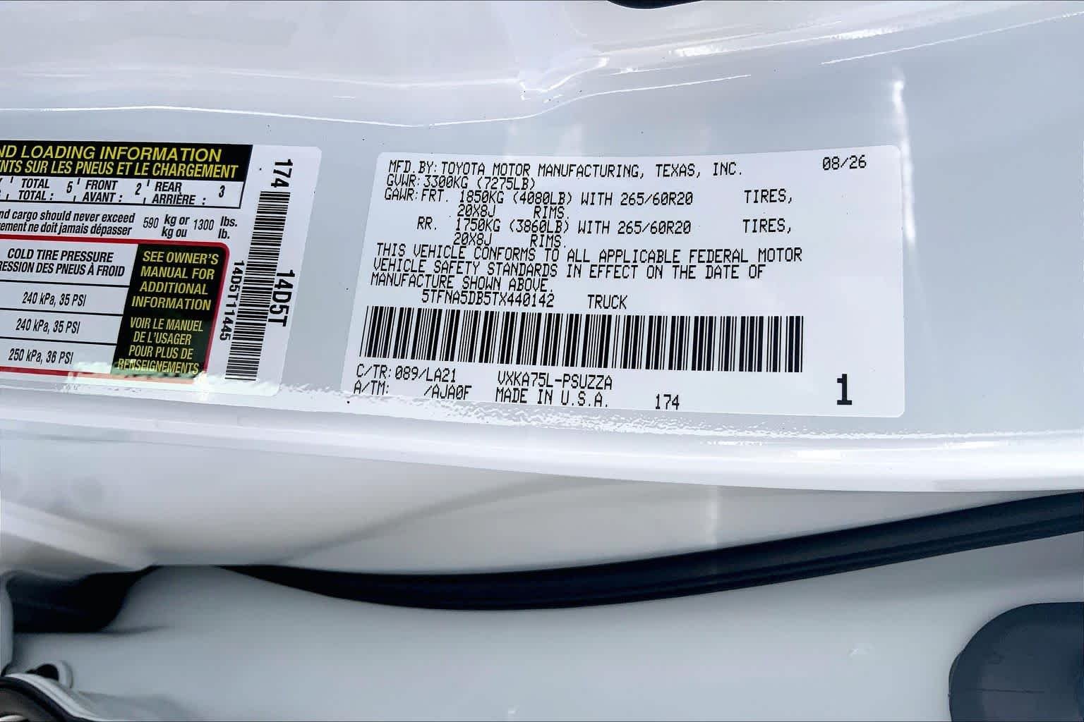 New 2026 Wind Chill Pearl Toyota Platinum image 21