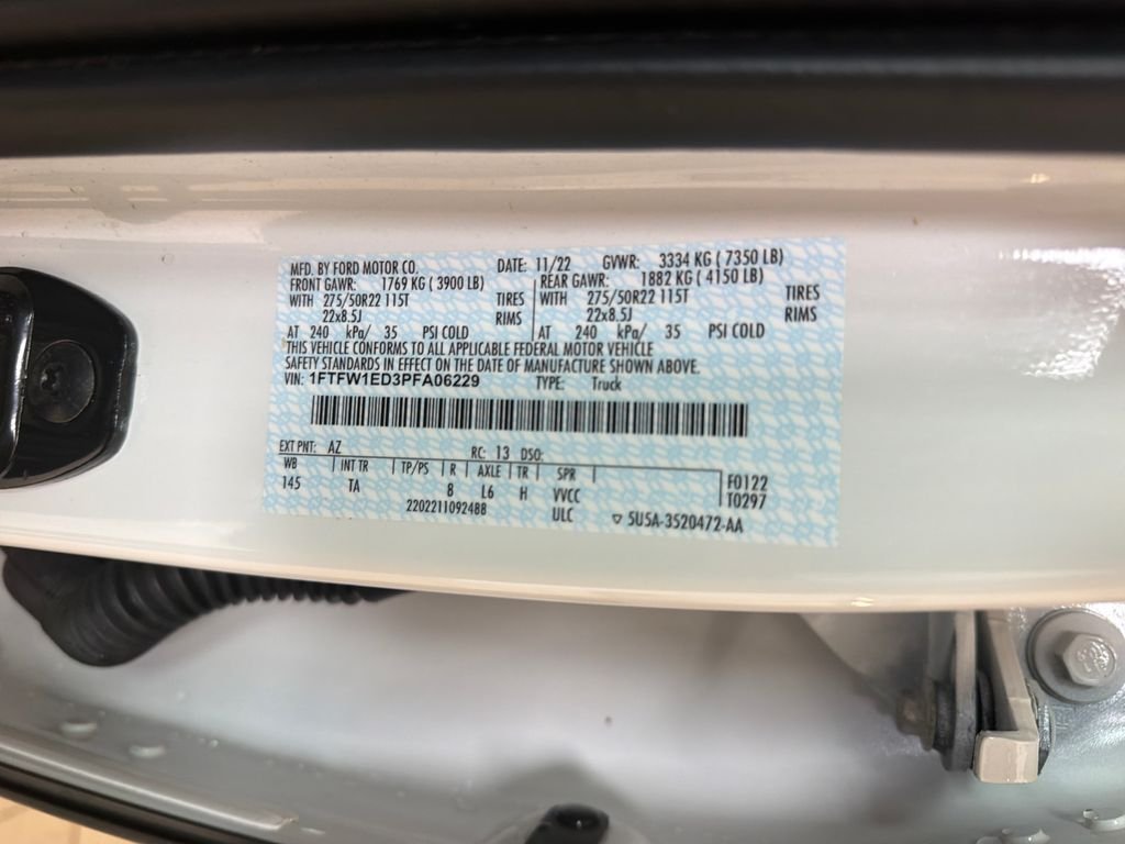 Used 2023 White Metallic Ford Limited image 14