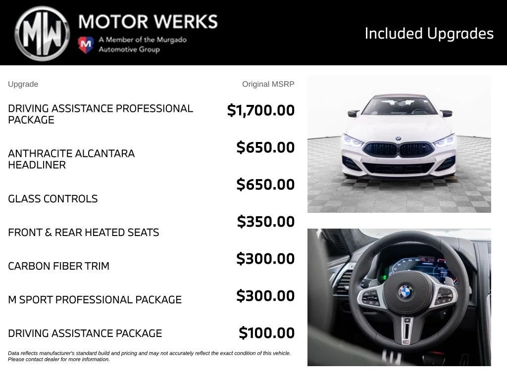 New 2026 White BMW M850i xDrive Gran Coupe image 4