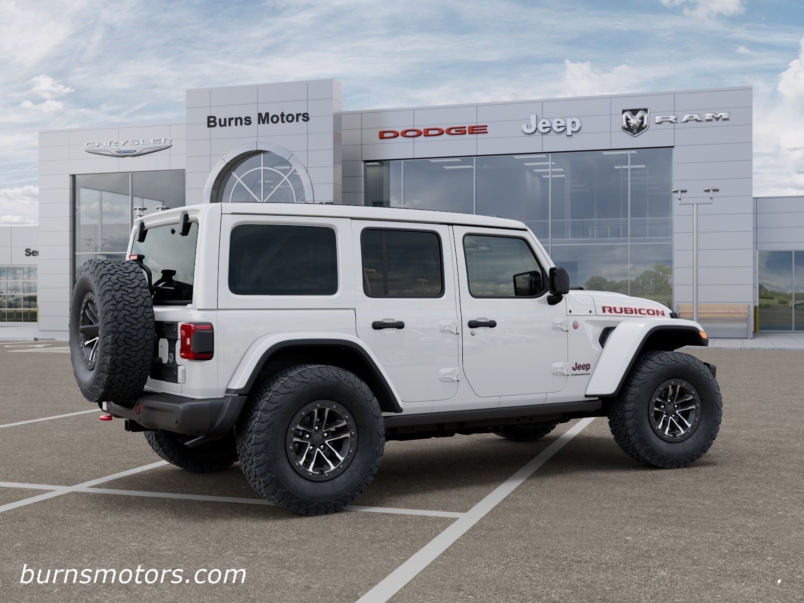 New 2026 Bright White Clear-Coat Exterior Paint Jeep Rubicon X 4-Door image 4