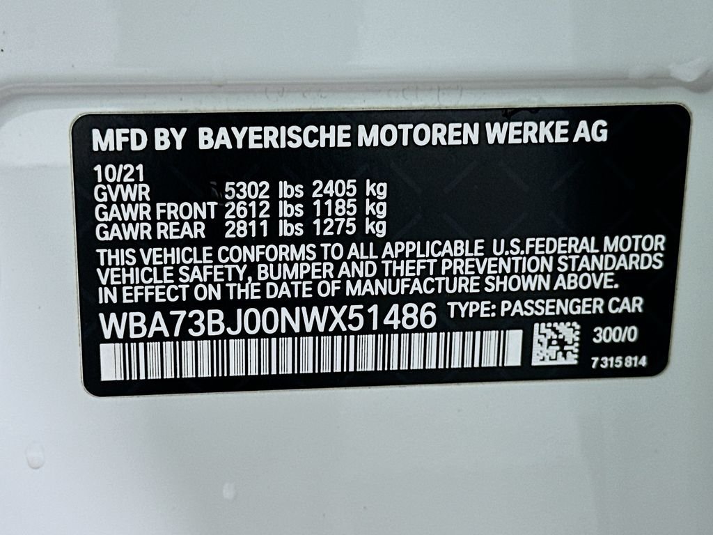 Used 2022 Alpine White BMW 540i xDrive image 33
