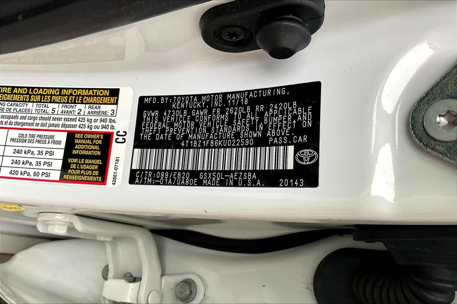 Used 2019 Wind Chill Pearl Toyota Touring image 35