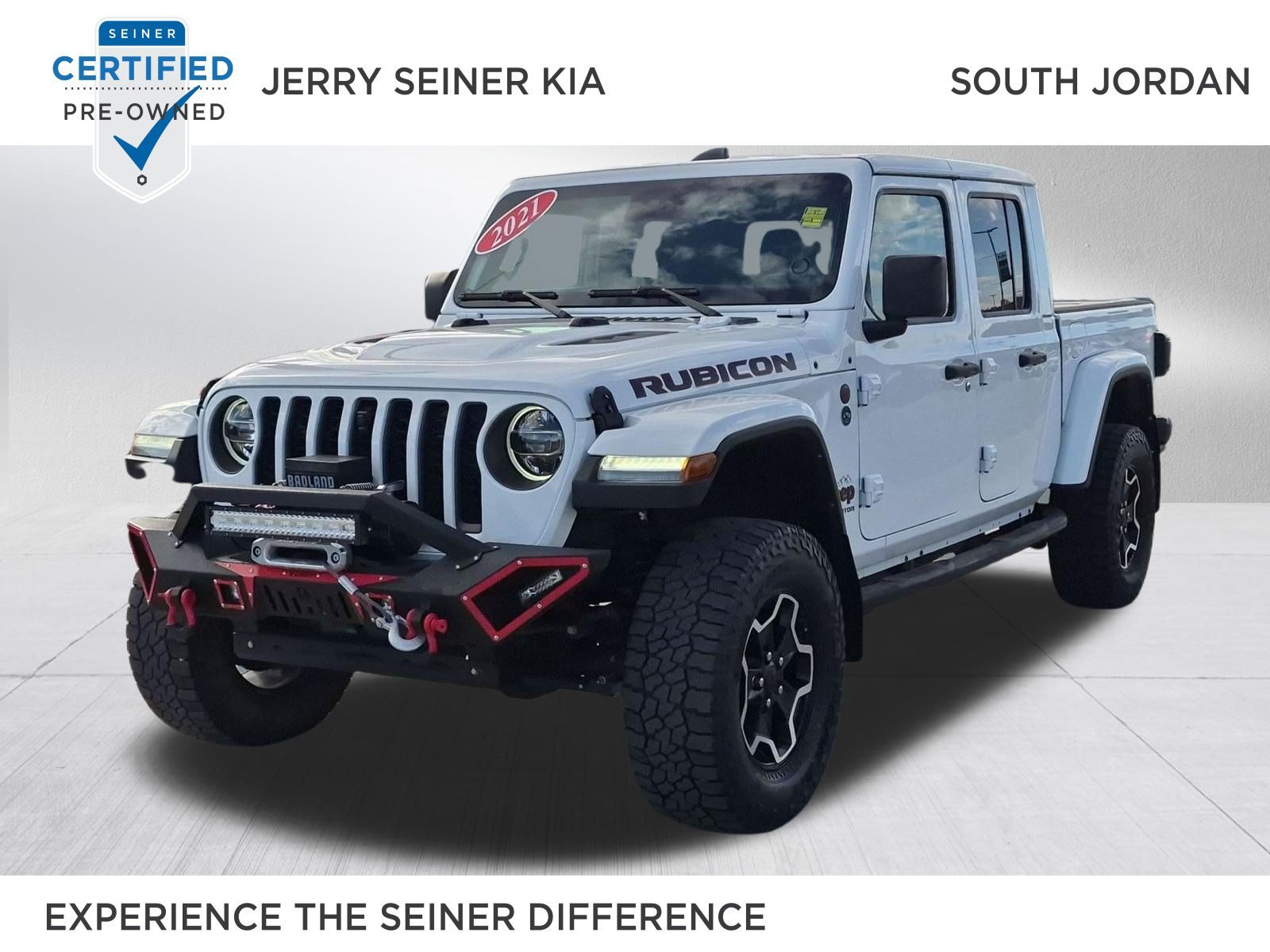 Certified Used 2021 Bright White Clearcoat Jeep Rubicon image 1