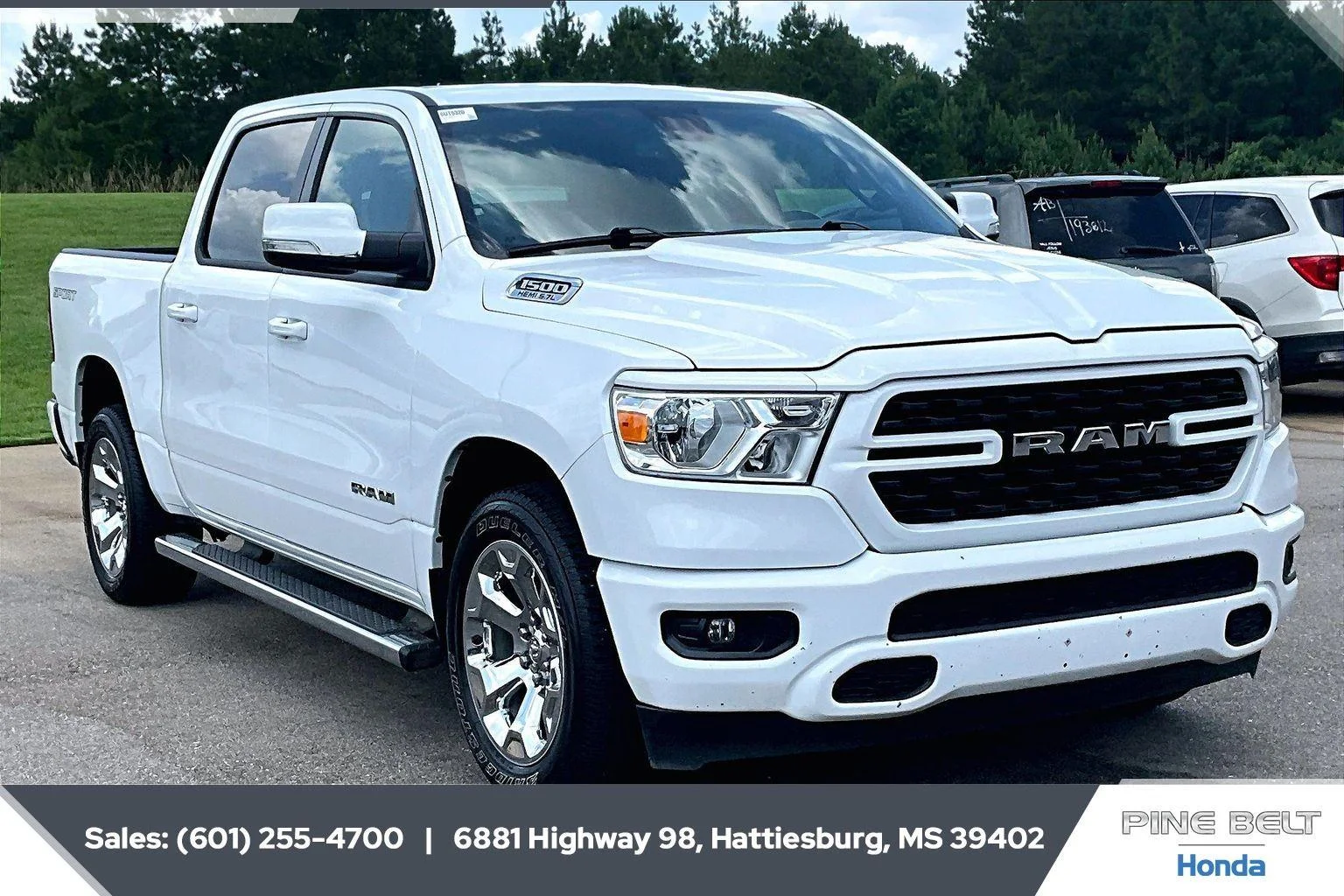 Used 2022 Bright White Clearcoat Ram Big Horn image 2