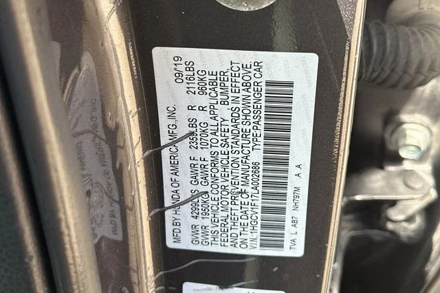 Used 2020 Modern Steel Metallic Honda LX image 33