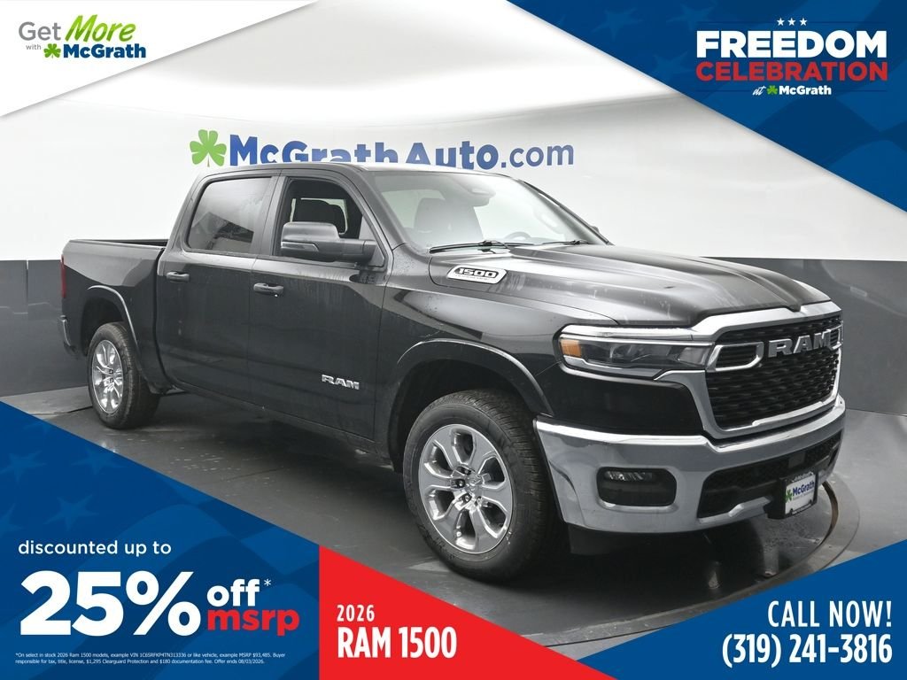 New 2026 Diamond Black Crystal Pearl-Coat Exterior Paint RAM Big Horn/Lone Star image 1