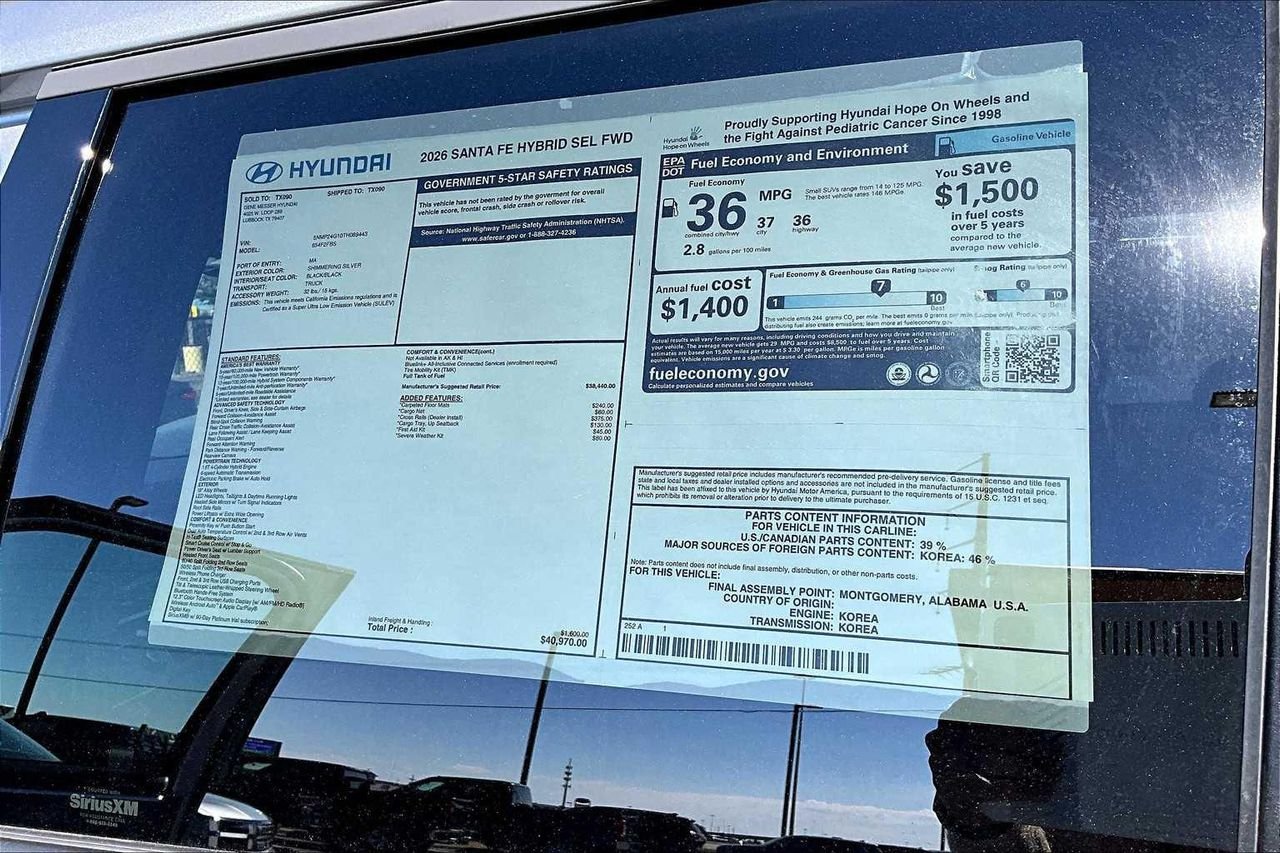 New 2026 Shimmering Silver Hyundai SEL image 20
