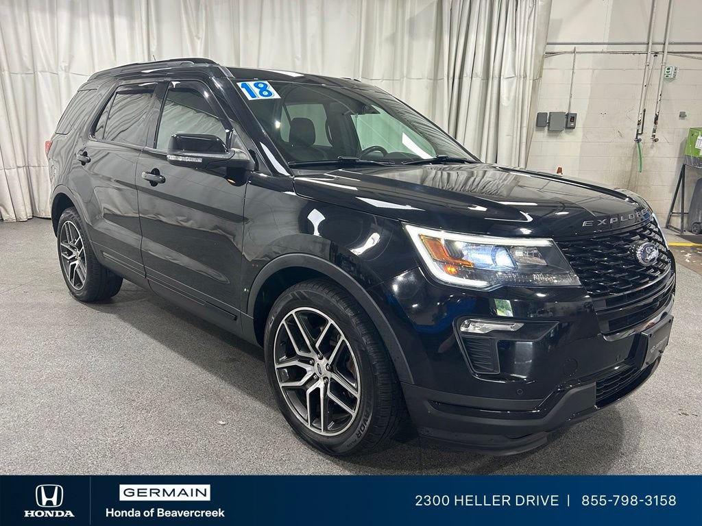 Used 2018 Ford Explorer Sport with VIN 1FM5K8GT3JGC07324 for sale in Beavercreek, OH