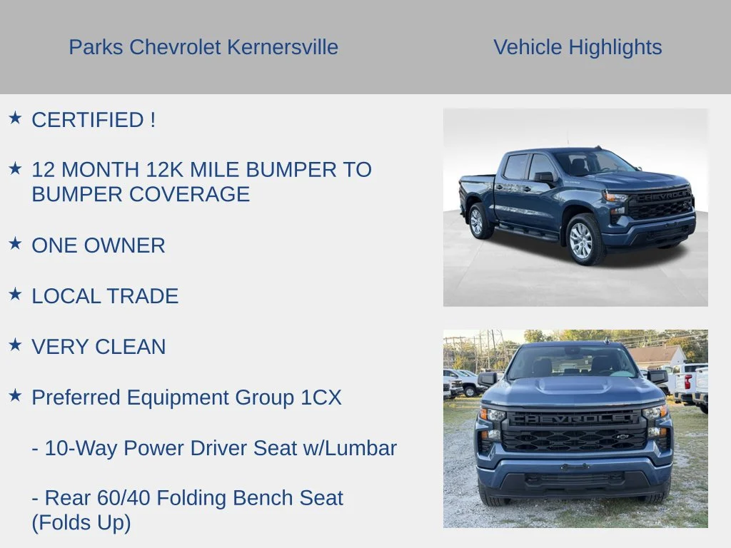 Used 2024 Lakeshore Blue Metallic Chevrolet Custom image 6
