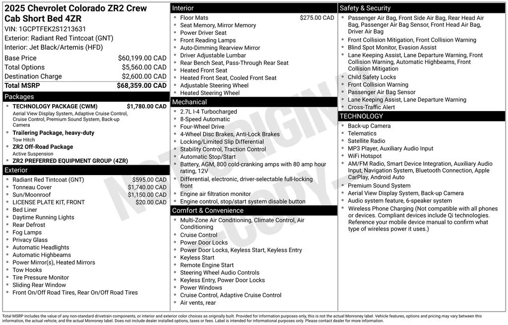 Used 2025 Red Chevrolet ZR2 image 2