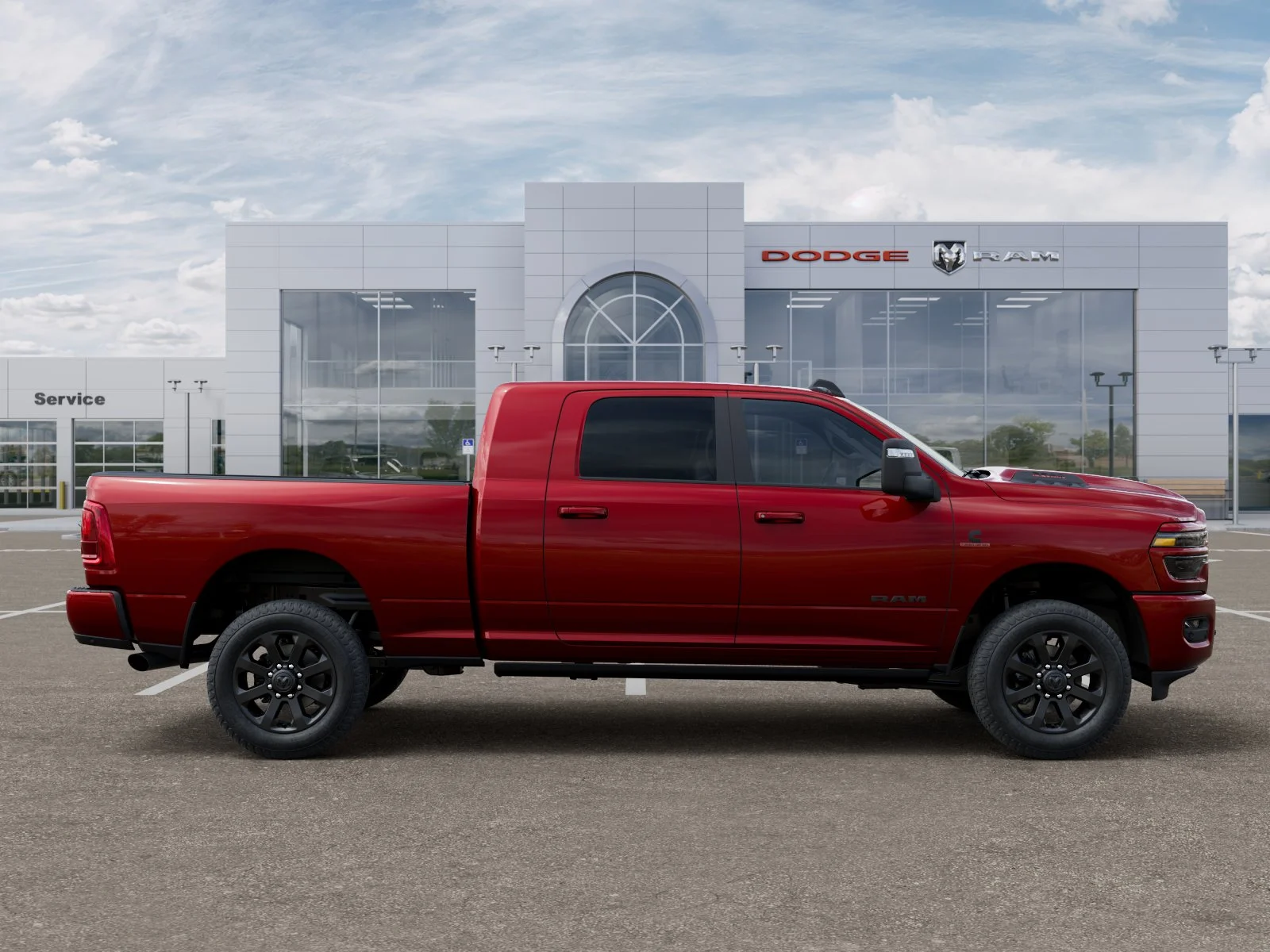 New 2026 Molten Red Pearl-Coat Exterior Paint RAM Laramie image 48