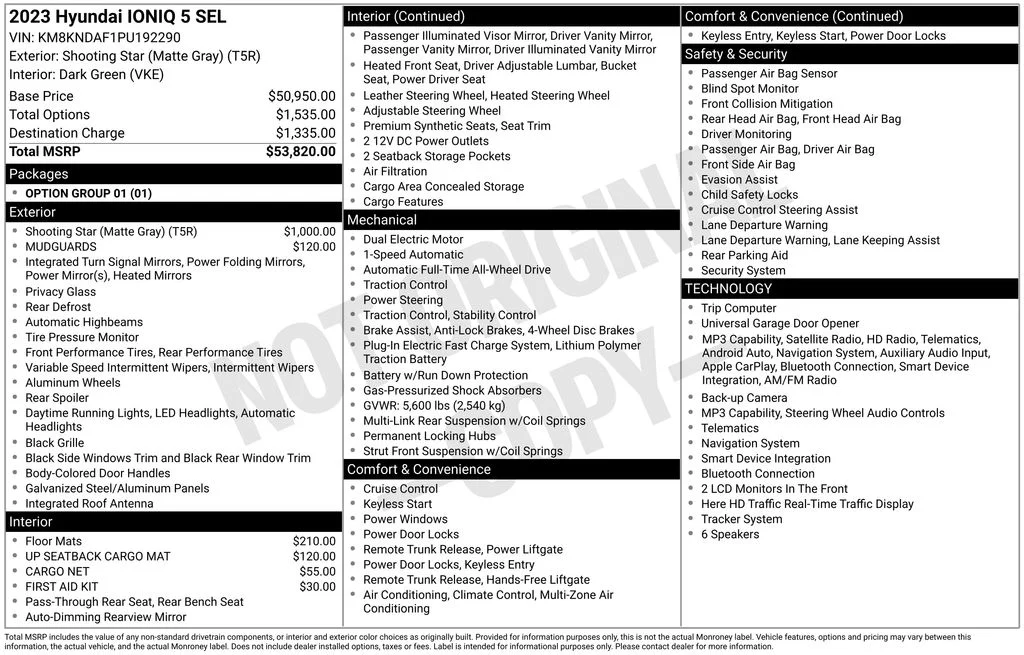 Used 2023 Gray Hyundai SEL image 17