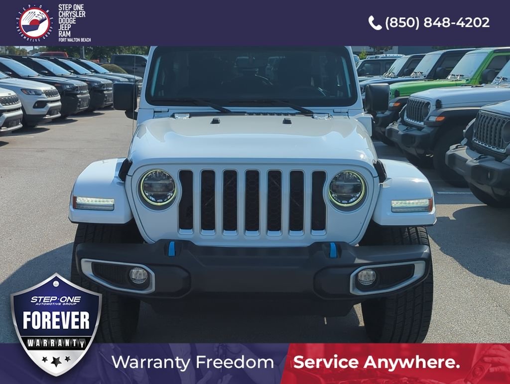Used 2022 White Jeep Unlimited Sahara 4xe image 9