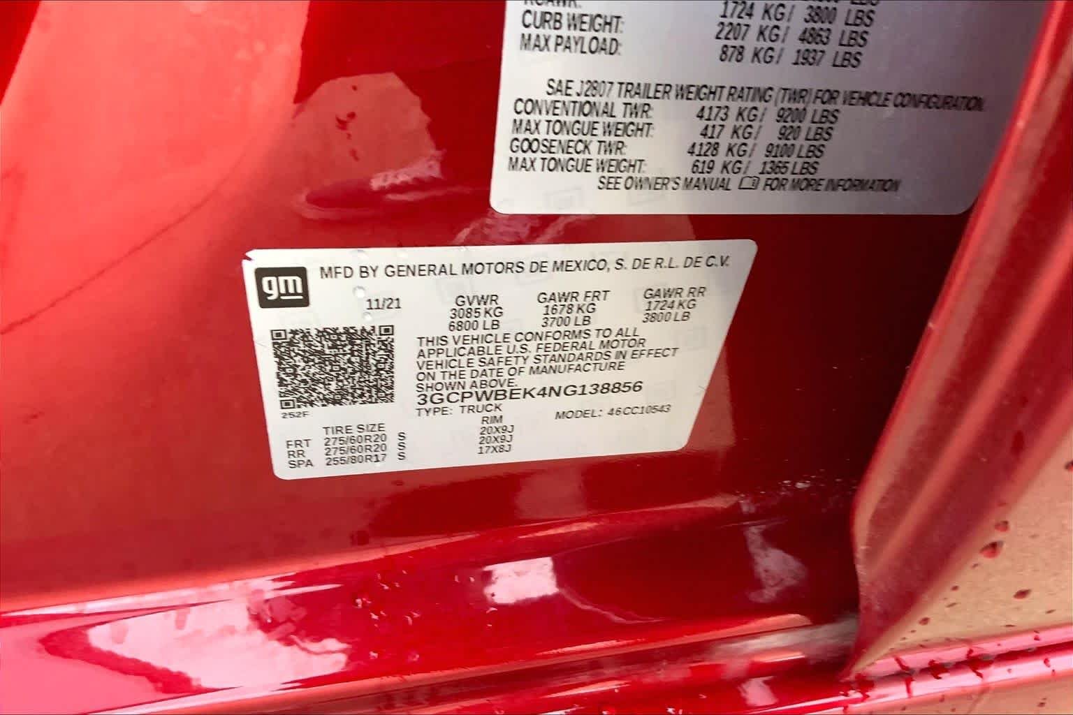 Used 2022 Cherry Red Tintcoat Chevrolet Custom image 36