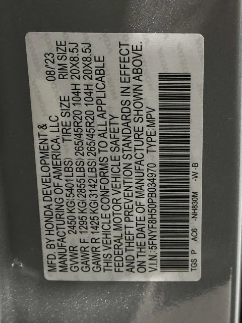 Certified Used 2023 Lunar Silver Metallic Honda AWD EX-L image 31