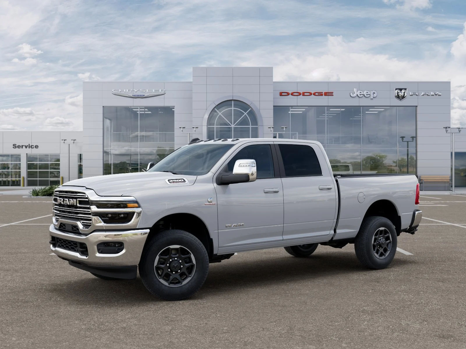 New 2026 Bright White Clear-Coat Exterior Paint RAM Laramie image 2