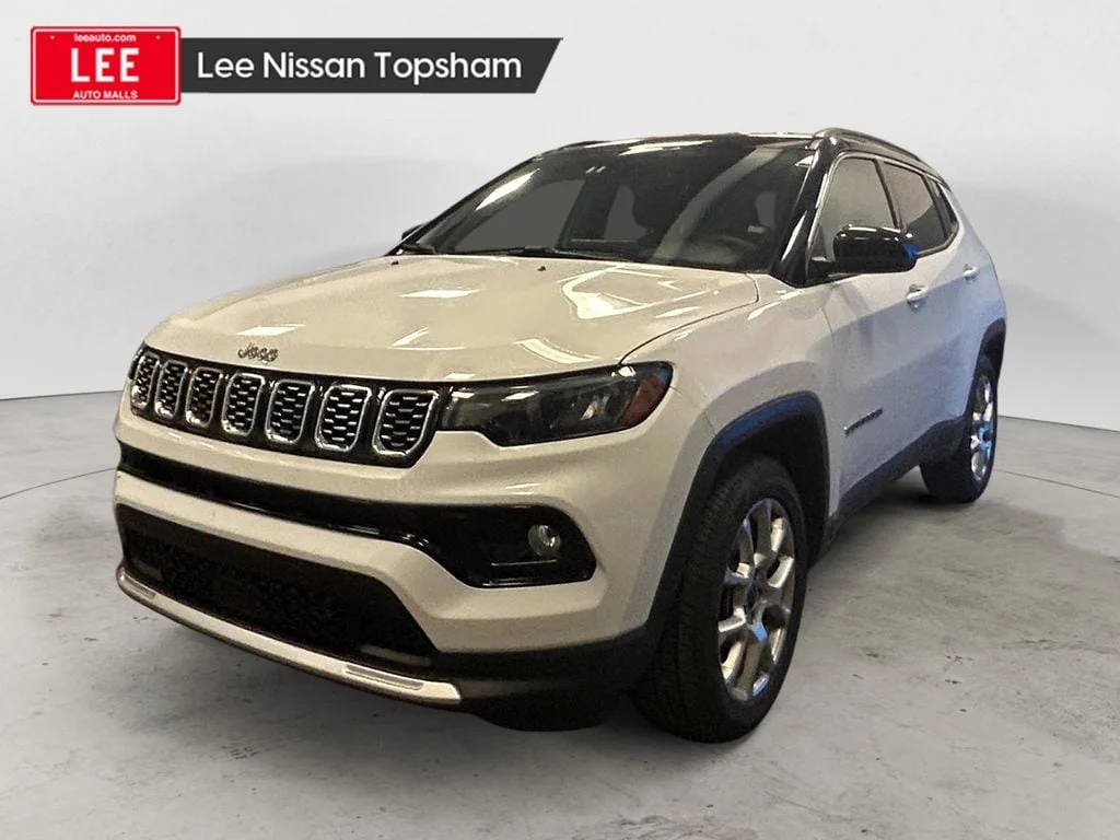 Used 2025 Bright White Jeep Limited image 1