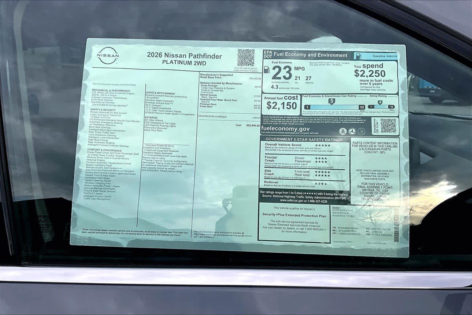 New 2026 Boulder Gray Pearl Nissan Platinum image 19