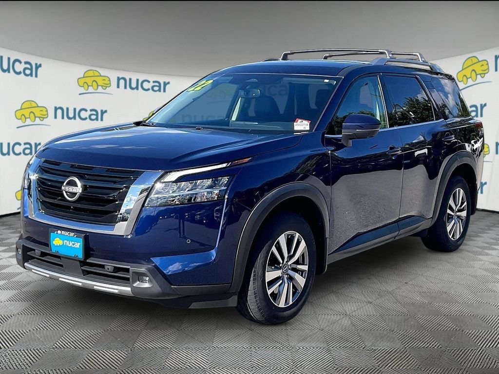 Used 2022 Deep Ocean Blue Pearl Nissan SL image 3