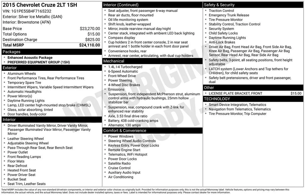 Used 2015 Silver Chevrolet 2LT image 9
